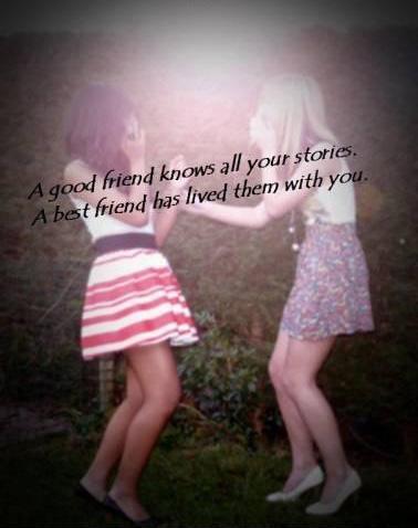 A good friend knows all your best stories, a best friend has lived them with you Picture Quote #2