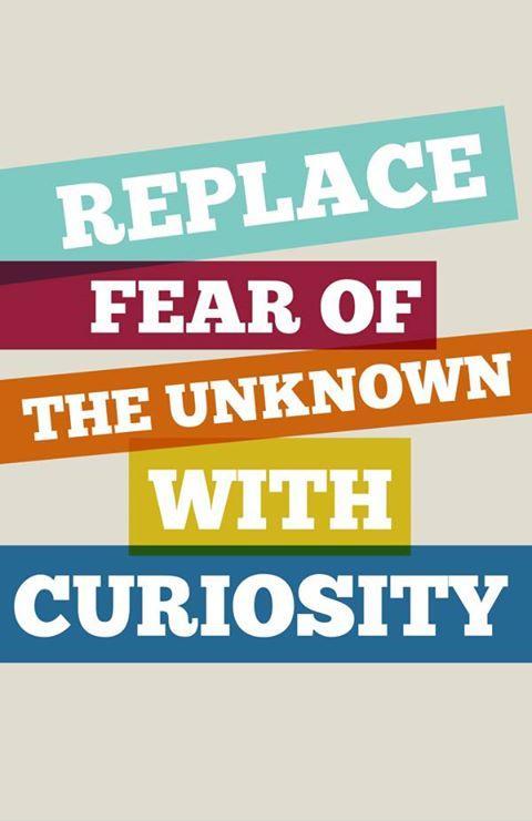 Replace fear of the unknown with curiosity Picture Quote #1
