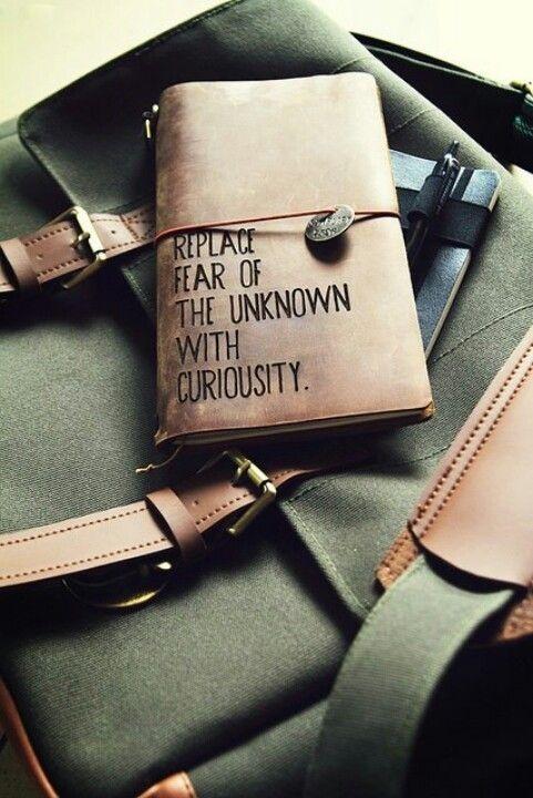 Replace fear of the unknown with curiosity Picture Quote #2