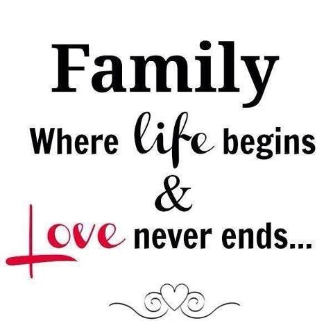 Family. Where life begins and love never ends Picture Quote #3
