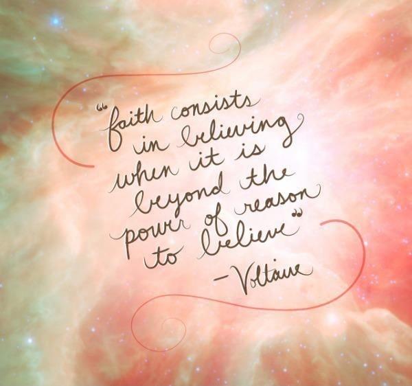 FAITH CONSISTS IN BELIEVING WHEN IT IS BEYOND THE POWER OF REASON TO BELIEVE Picture Quote #2