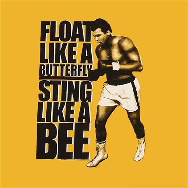 Float like a butterfly, sting like a bee. The hands can't hit what the eyes can't see Picture Quote #2
