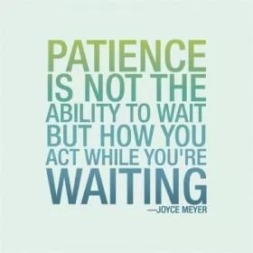 Patience is not the ability to wait but the ability to keep a good attitude while waiting Picture Quote #1