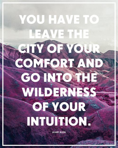 You have to leave the city of your comfort and go into the wilderness of your intuition Picture Quote #1