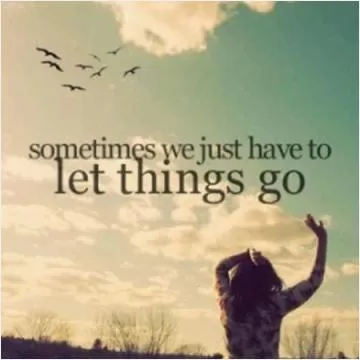 Sometimes we just have to let things go Picture Quote #1