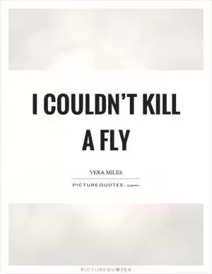 I couldn’t kill a fly Picture Quote #1