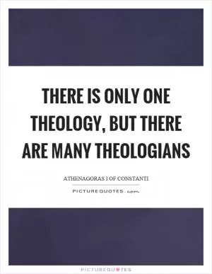 There is only one theology, but there are many theologians Picture Quote #1