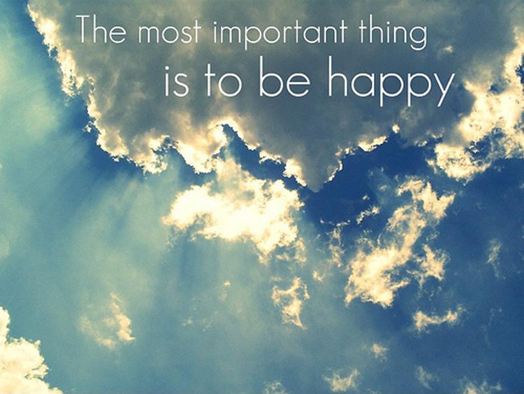The most important thing is to be happy Picture Quote #1