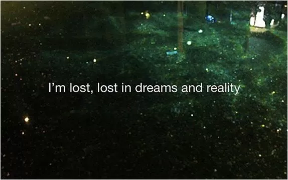 I'm lost, lost in dreams and reality Picture Quote #1