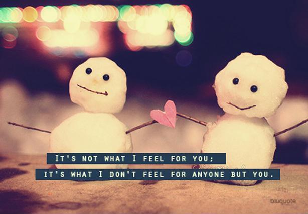 It's not what I feel for you, it's what I don't feel for anyone but you Picture Quote #1
