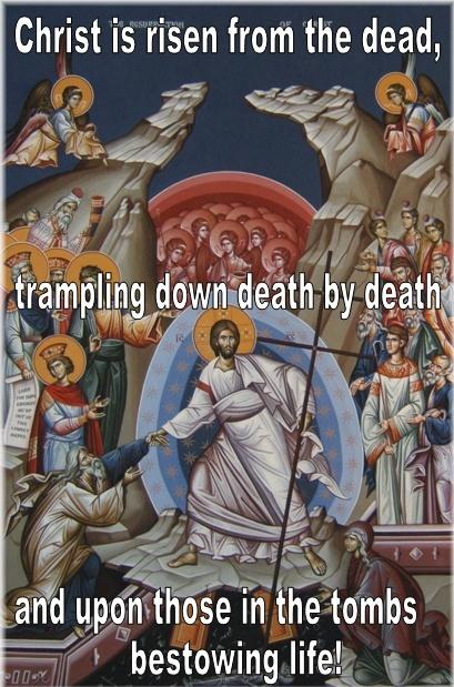 Christ is risen from the dead, trampling down death by death and upon those in the tombs bestowing life Picture Quote #1