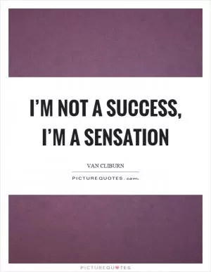 I’m not a success, I’m a sensation Picture Quote #1