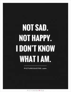 Not sad.  Not Happy.  I don’t know what I am Picture Quote #1
