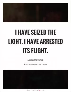 I have seized the light. I have arrested its flight Picture Quote #1