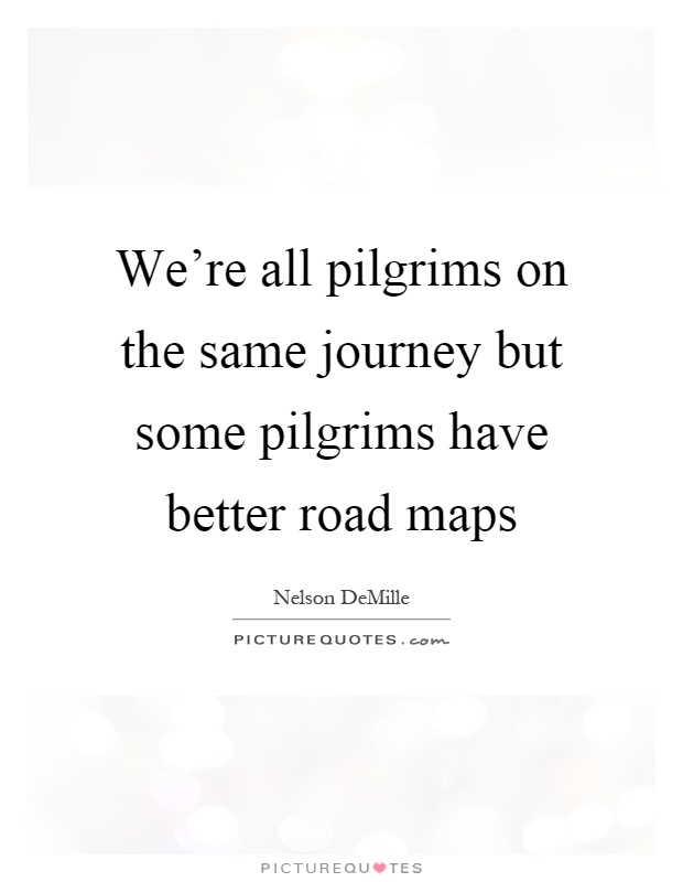 We're all pilgrims on the same journey but some pilgrims have better road maps Picture Quote #1