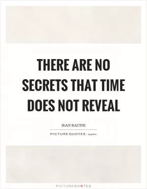 There are no secrets that time does not reveal Picture Quote #1