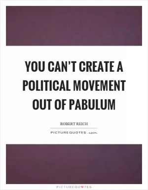 You can’t create a political movement out of pabulum Picture Quote #1