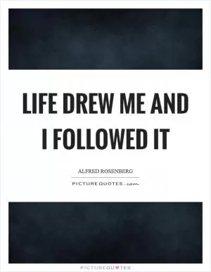 Life drew me and I followed it Picture Quote #1