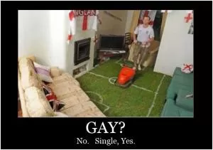 Gay? No. Single, yes Picture Quote #1