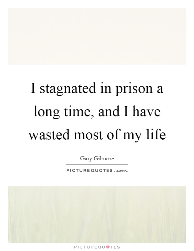 I stagnated in prison a long time, and I have wasted most of my life Picture Quote #1