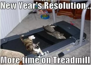 New Year’s resolution... more time on treadmill Picture Quote #1