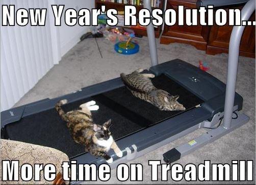 New Year's resolution... more time on treadmill Picture Quote #1