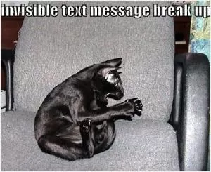 Invisible text message break up Picture Quote #1