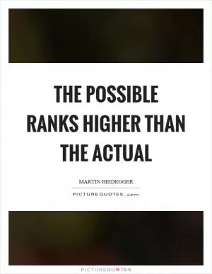 The possible ranks higher than the actual Picture Quote #1