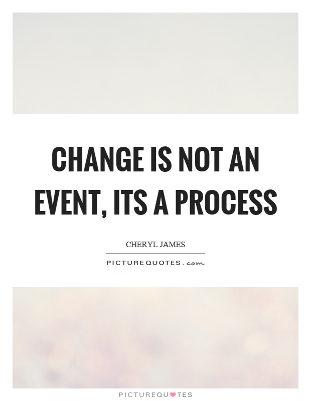 Change is not an event, its a process Picture Quote #1