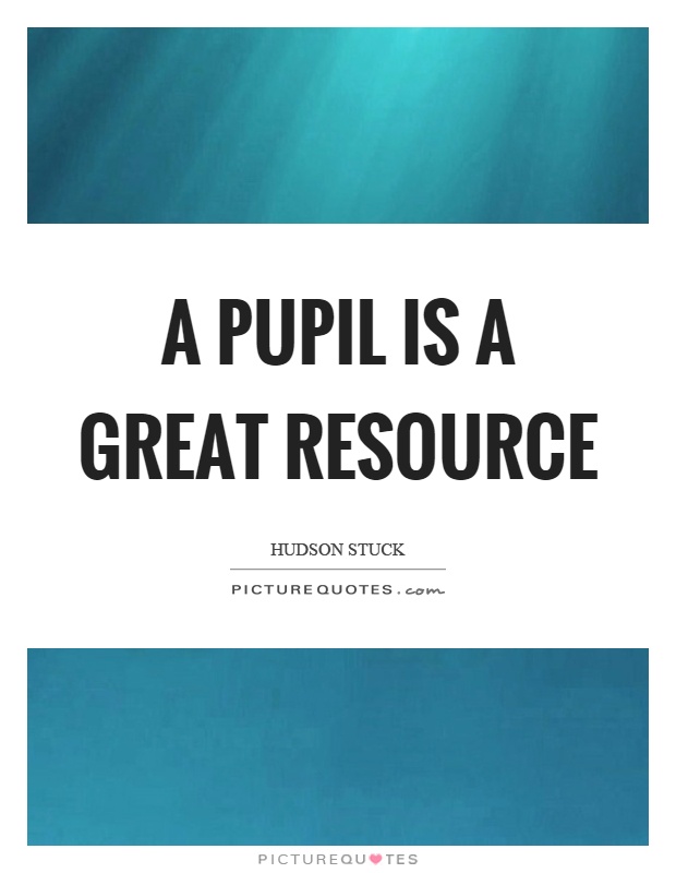 A pupil is a great resource Picture Quote #1
