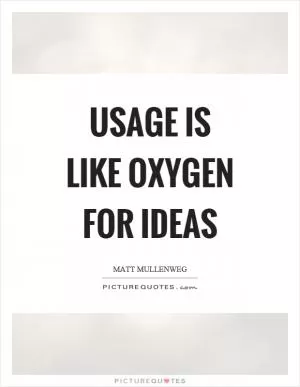 Usage is like oxygen for ideas Picture Quote #1