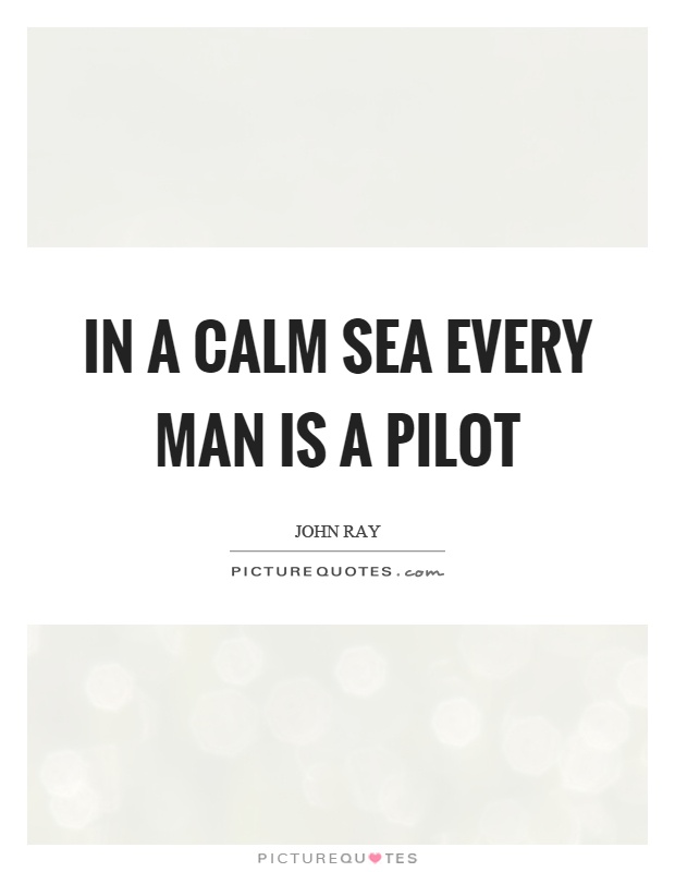 In a calm sea every man is a pilot Picture Quote #1