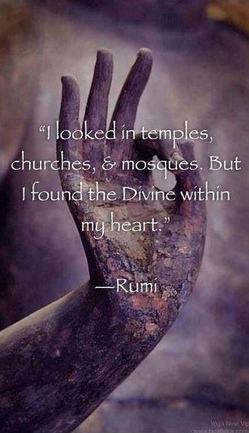 I looked in temples, churches and mosques. But I found the... | Picture ...