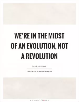 We’re in the midst of an evolution, not a revolution Picture Quote #1