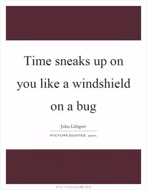Time sneaks up on you like a windshield on a bug Picture Quote #1