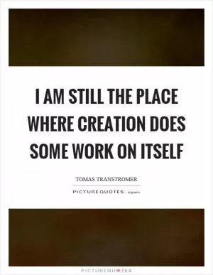I am still the place where creation does some work on itself Picture Quote #1