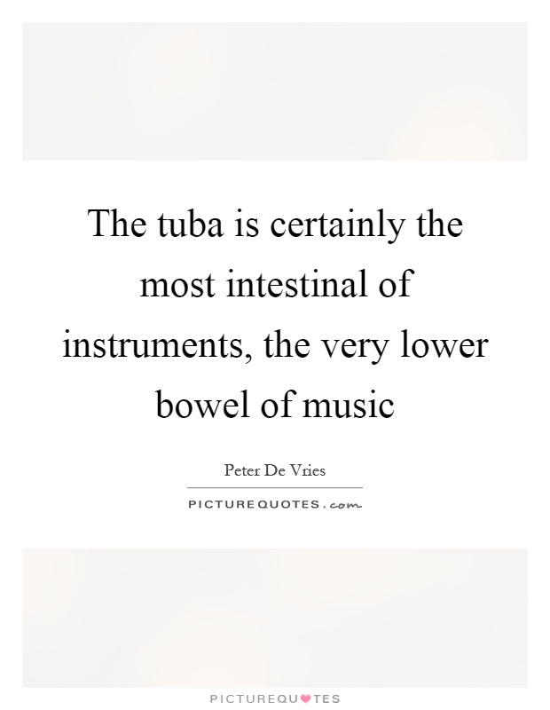 The tuba is certainly the most intestinal of instruments, the very lower bowel of music Picture Quote #1