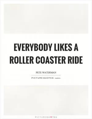 Everybody likes a roller coaster ride Picture Quote #1