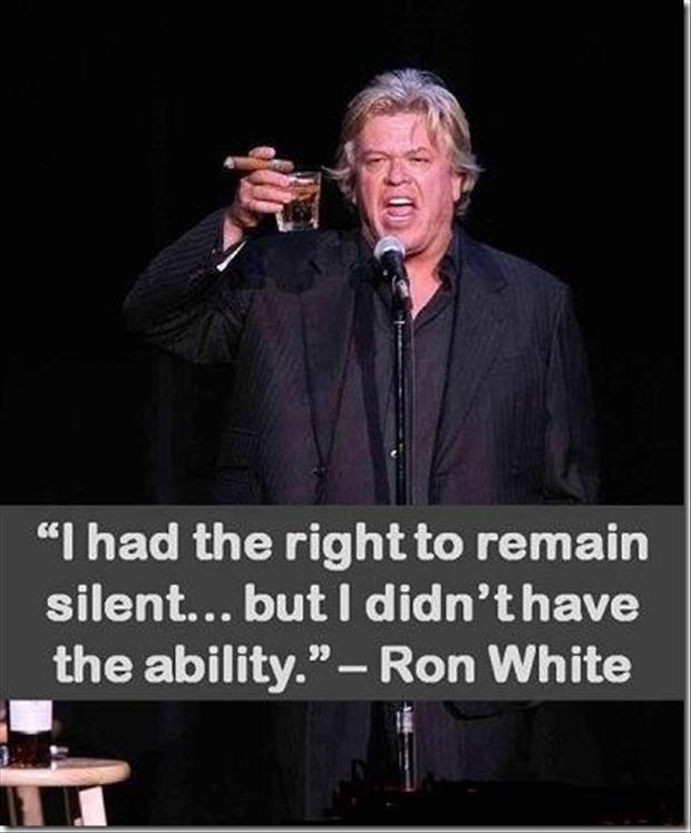 I had the right to remain silent... but I didn't have the ability Picture Quote #2
