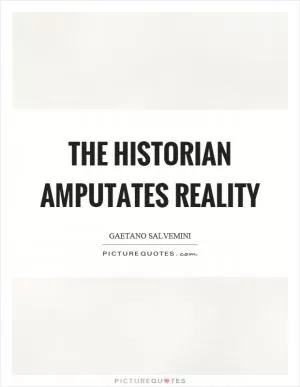 The historian amputates reality Picture Quote #1
