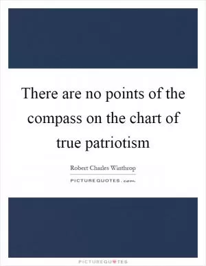 There are no points of the compass on the chart of true patriotism Picture Quote #1