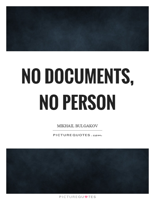 No documents, no person Picture Quote #1