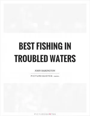 Best fishing in troubled waters Picture Quote #1