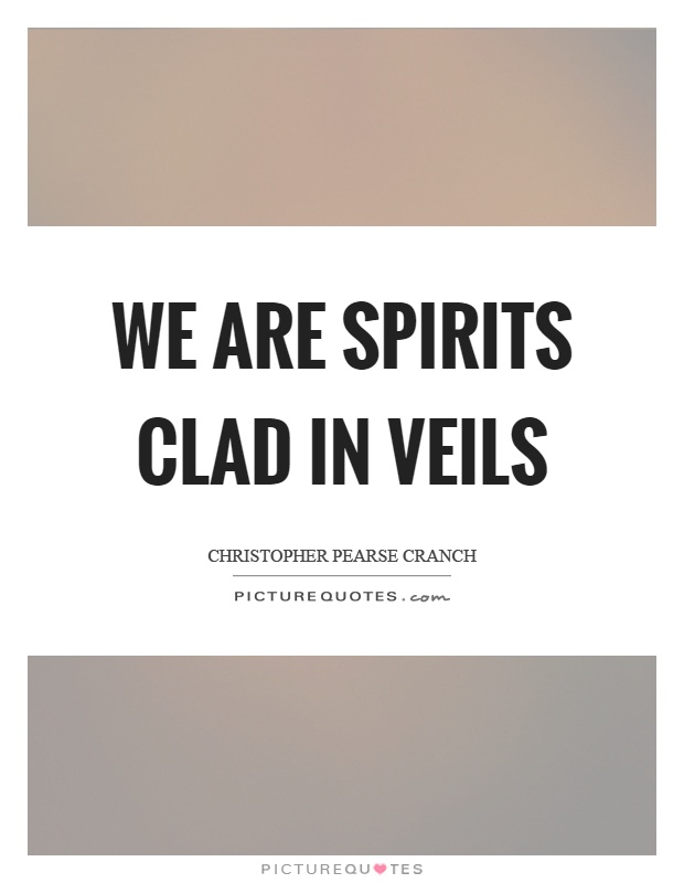 We are spirits clad in veils Picture Quote #1
