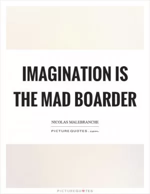 Imagination is the mad boarder Picture Quote #1