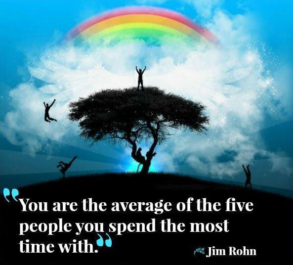 You are the average of the five people you spend the most time with Picture Quote #1