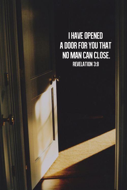 i have opened a door for you that no man can close quote 1
