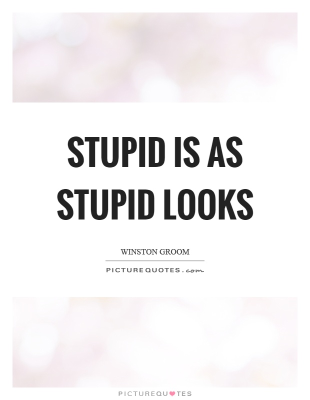Stupid is as stupid looks Picture Quote #1