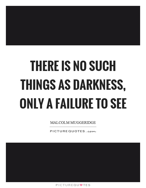 There is no such things as darkness, only a failure to see Picture Quote #1