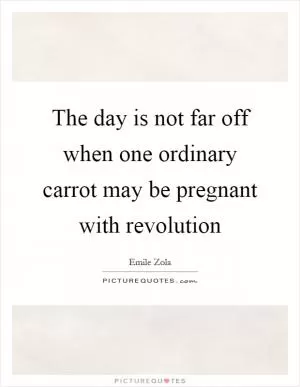 The day is not far off when one ordinary carrot may be pregnant with revolution Picture Quote #1